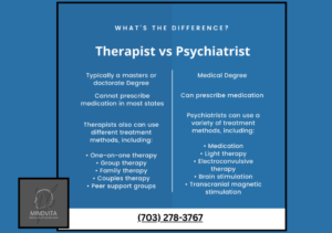 psychiatrist vs therapist