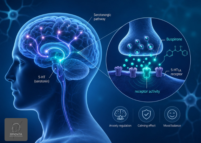 how buspirone works in the brain receptor level insights