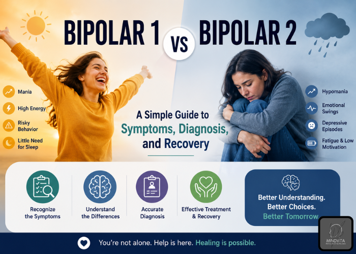 bipolar 1 vs 2 a simple guide to symptoms diagnosis and recovery