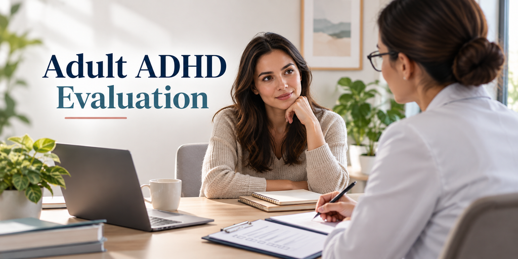 Adult ADHD evaluation in Virginia showing the assessment process and what to expect